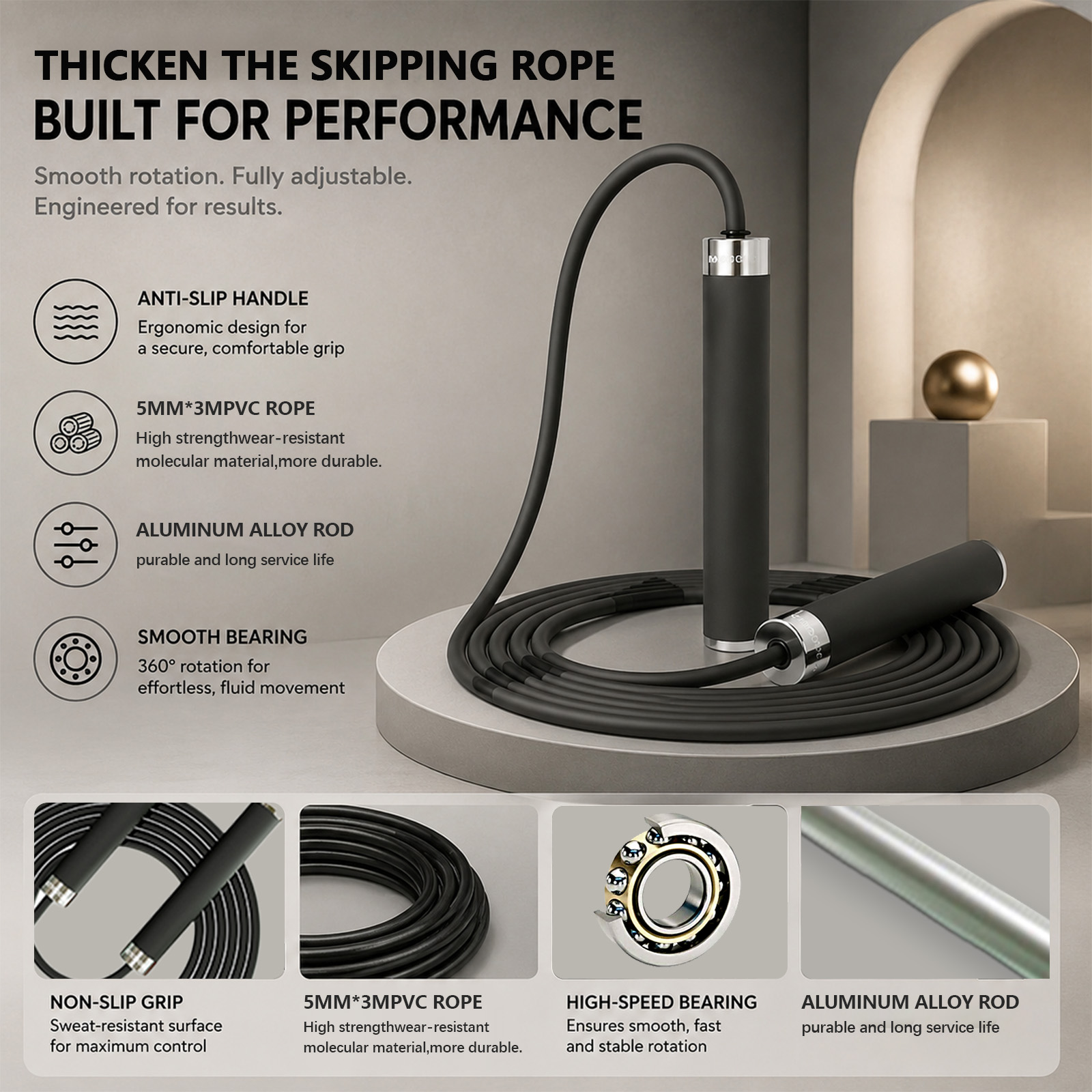 Skipping Rope Pvc - Corde à sauter de boxe pour