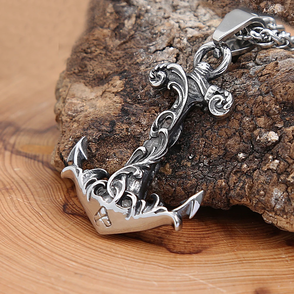 Battle Rope Anchor - Collier pendentif injecteur en acier inoxydable