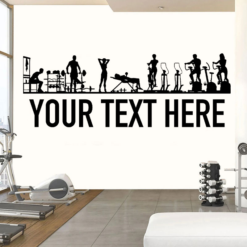 Crossfit Workout With Equipment - Autocollants muraux personnalisés personnes et équipement