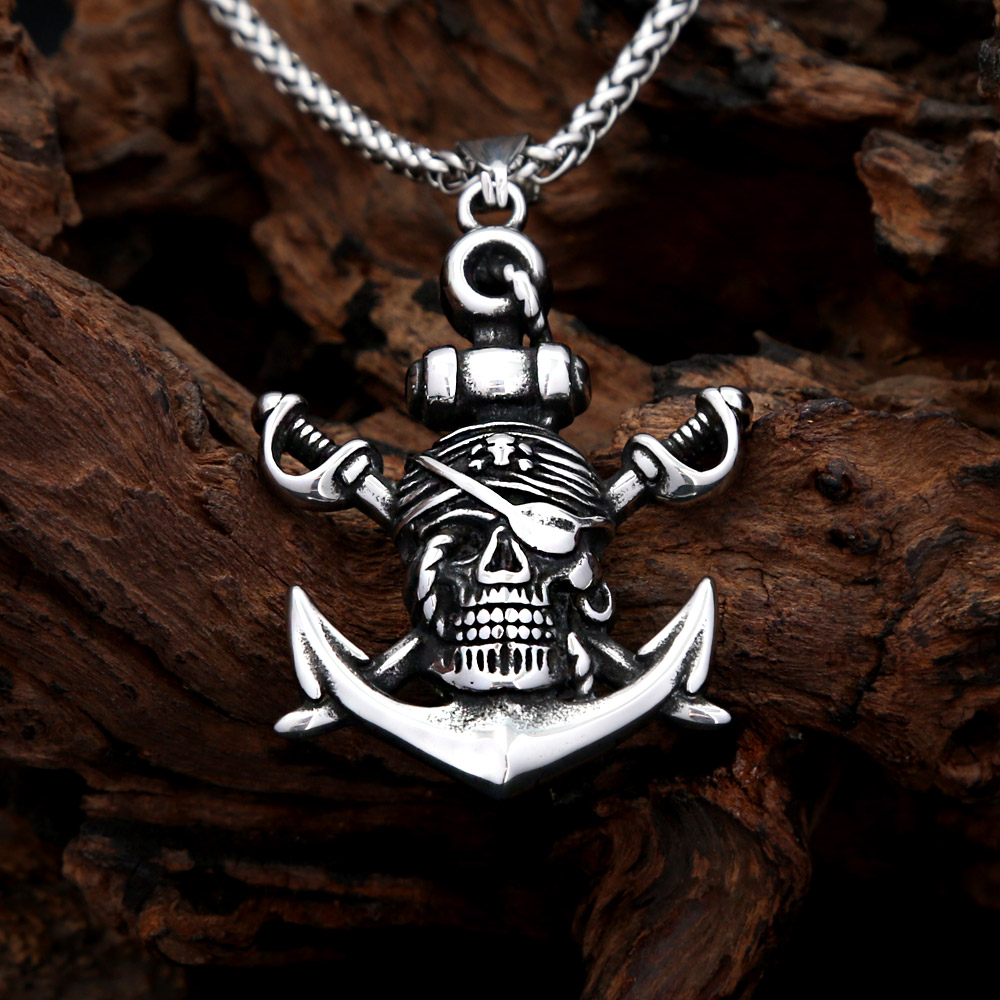 Battle Rope Anchor - Collier Pendentif en Acier Inoxydable avec